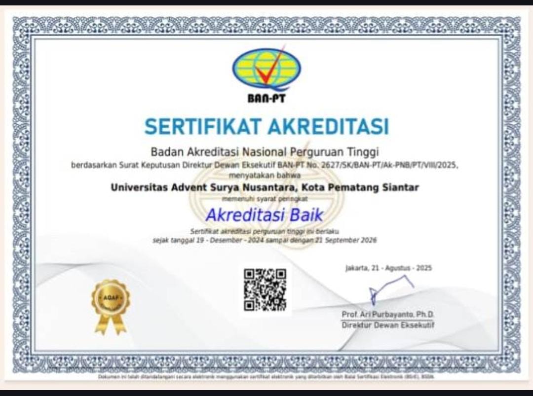 Sertifikat Akreditasi Institusi